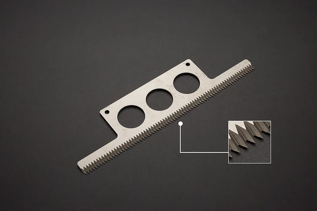 Bụt cắt giấy nhựa Răng cắt lưỡi đóng gói Răng có sợi râu Saw Blade 10