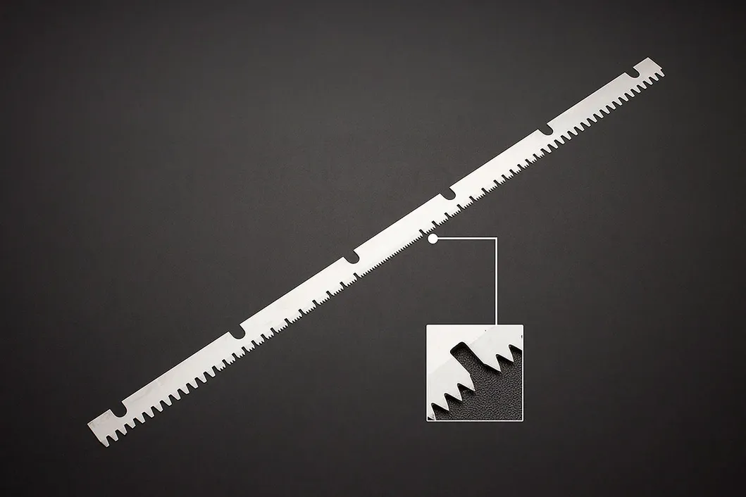 Bụt cắt giấy nhựa Răng cắt lưỡi đóng gói Răng có sợi râu Saw Blade 11
